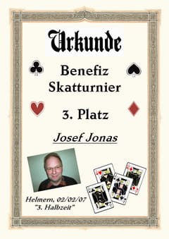 Urkunde 3. Platz: Josef Jonas